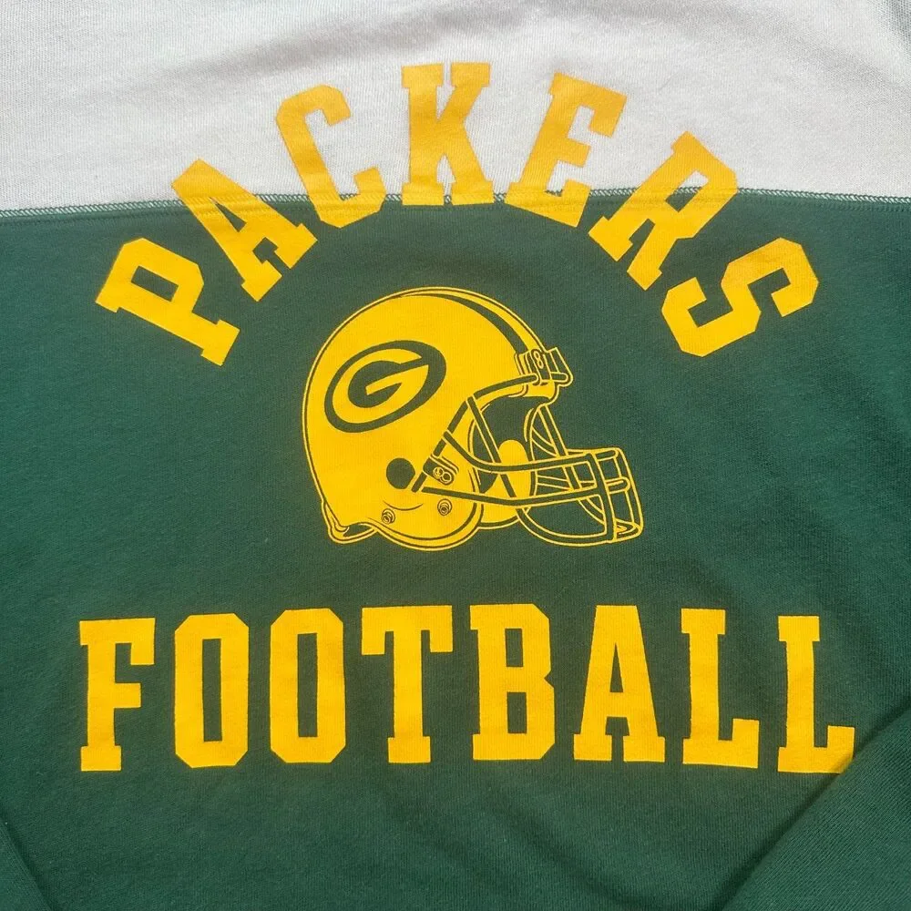 PINK Victoria's Secret Packers Football NFL Womens Medium M Green White Top